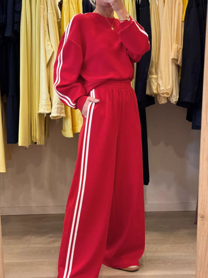 Unisex Crew Neck T-Shirt and Stretchy Jogger Pants Set