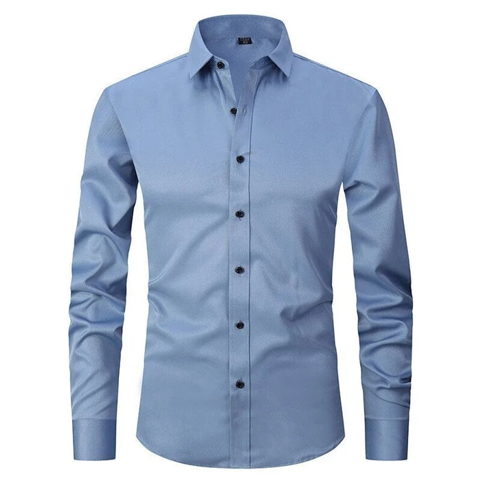 Mens Casual Button-Down Shirt Classic Fit Cotton