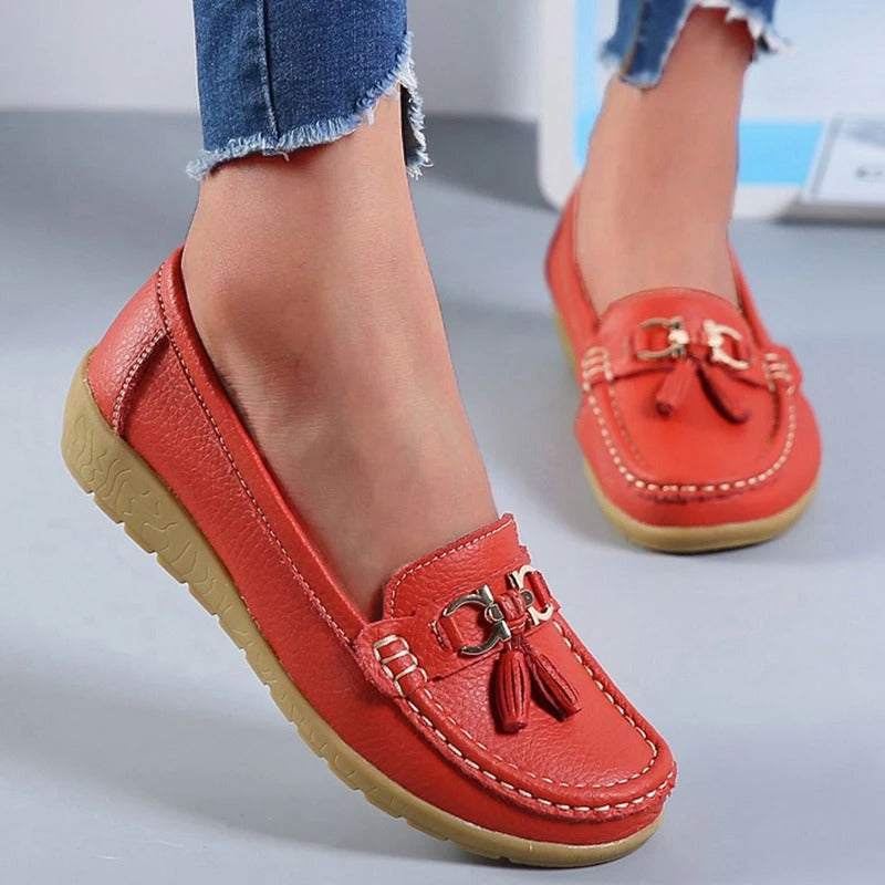 Womens Moccasins with Fringe Comfortable Fit - BritishMode