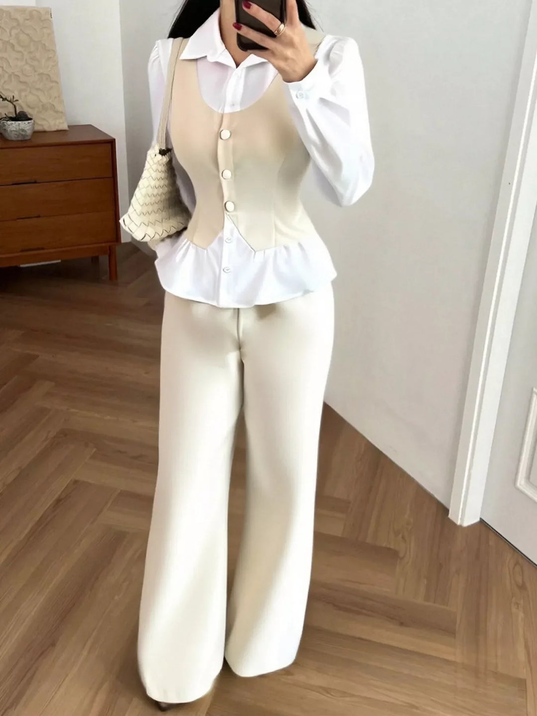 Womens Shirt and Pants Outfit Set Relaxed Fit - BritishMode