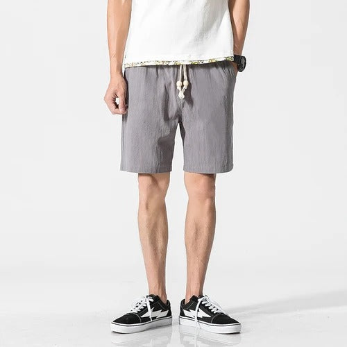 Unisex Casual Shorts with Elastic Waistband Relaxed Fit - BritishMode
