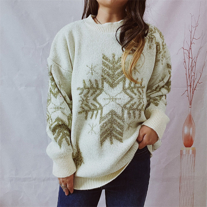 Womens Crew Neck Sweater Soft Knit Classic Fit