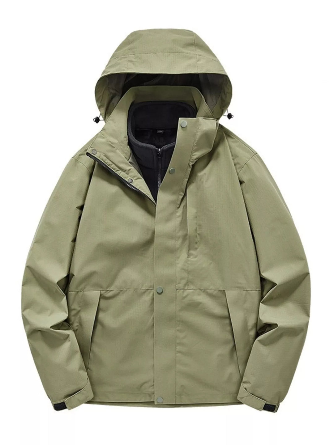 Mens Fleece Hoodie Jacket Loose Fit
