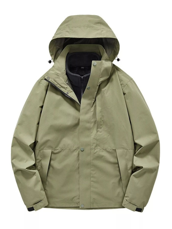Mens Fleece Hoodie Jacket Loose Fit