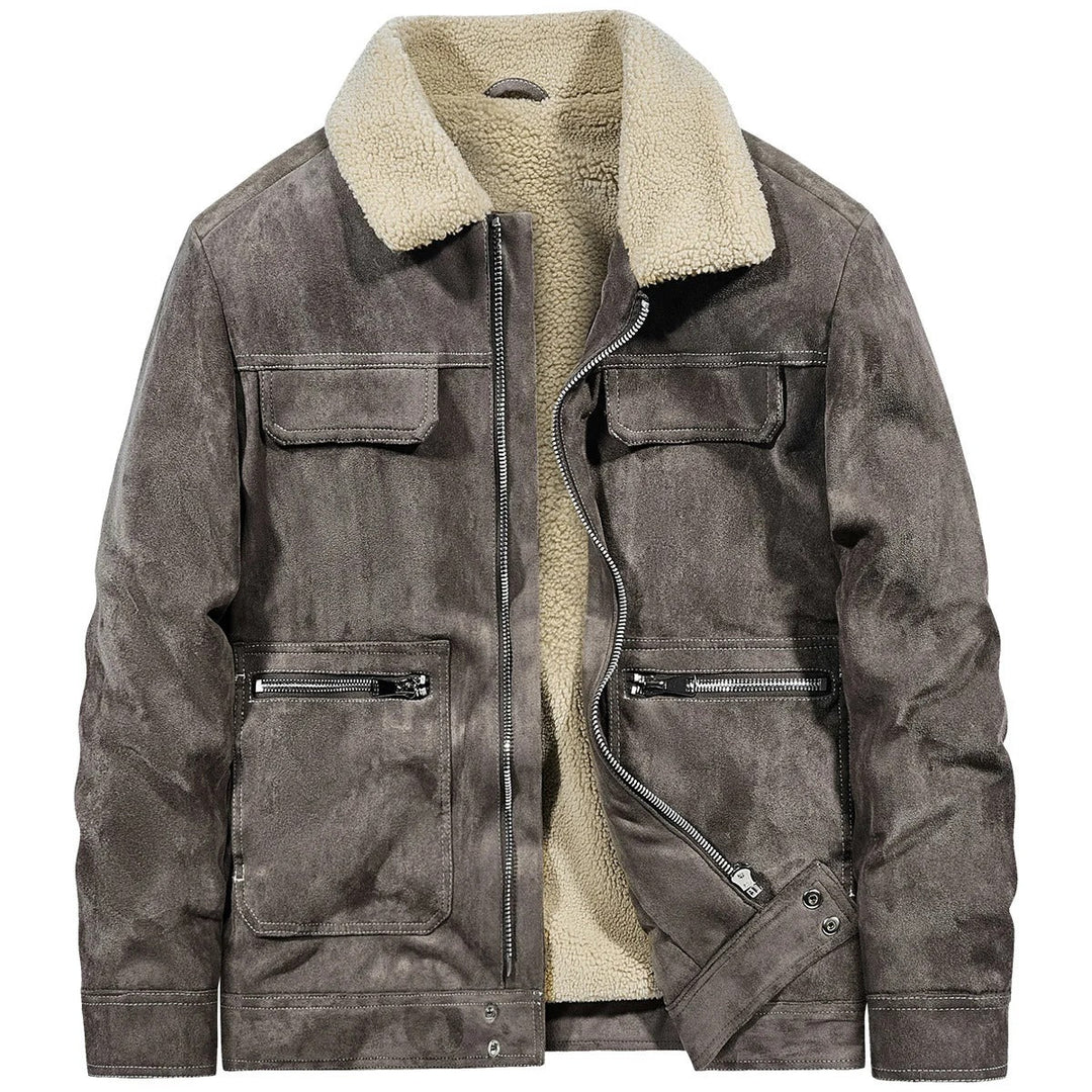 Mens Leather Jacket Classic Fit Vintage Style - BritishMode