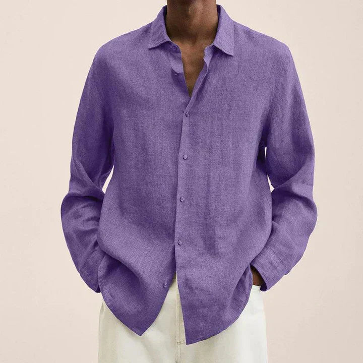 Mens Linen Shirt Lightweight Versatile Fit