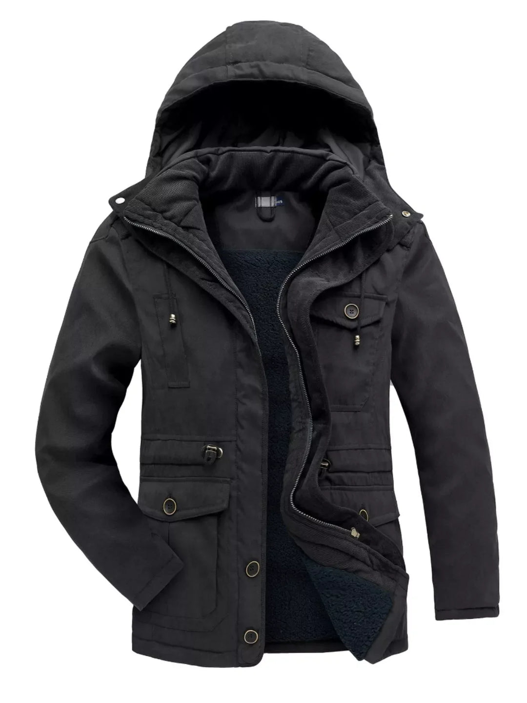 Mens Waterproof Hoodie Coat Warm Fit