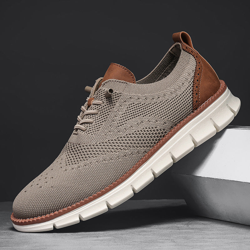Mens Oxford Sneakers Breathable Mesh Upper - BritishMode