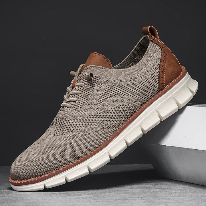 Mens Oxford Sneakers Breathable Mesh Upper - BritishMode