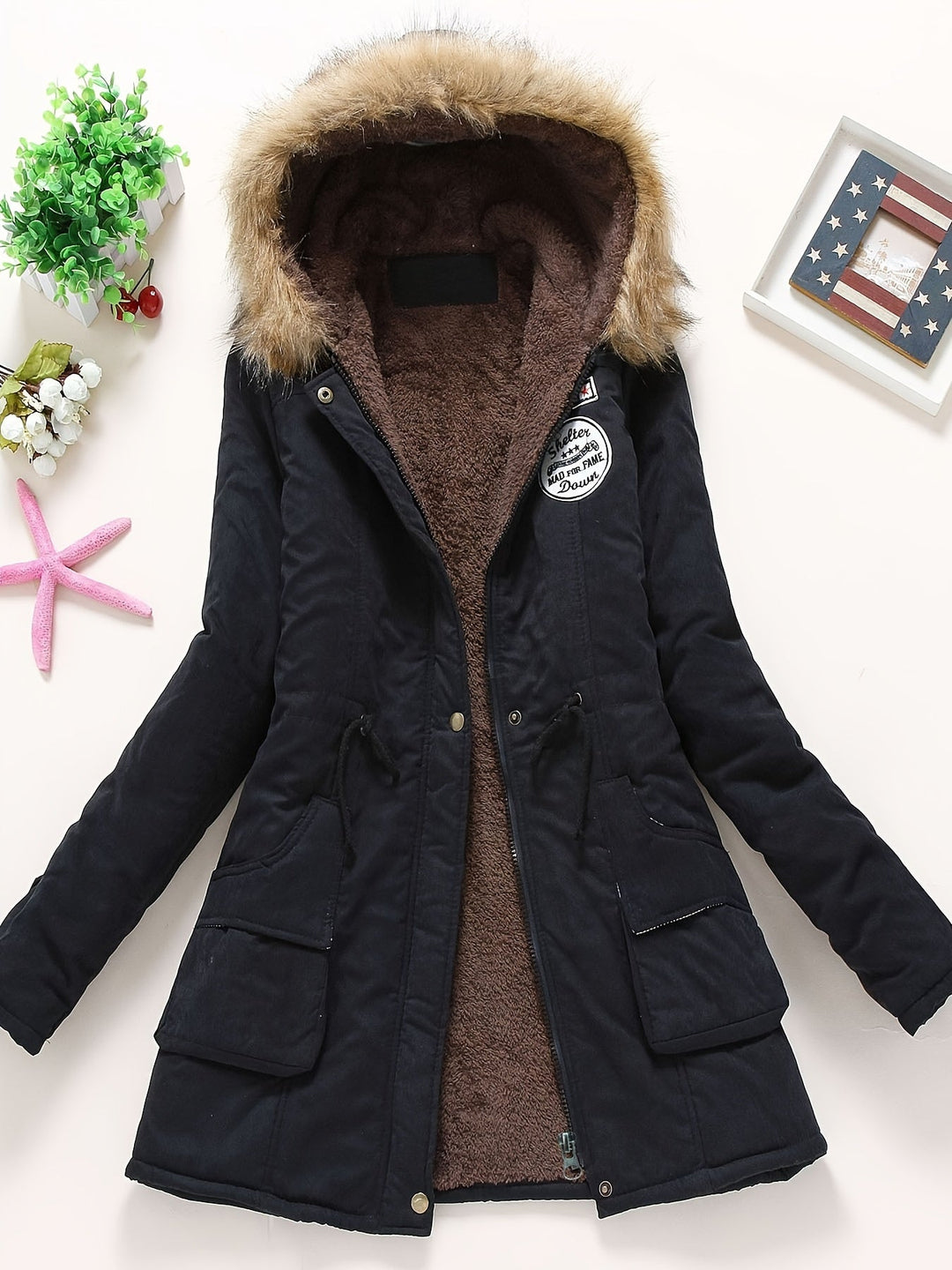 Womens Waterproof Winter Coat with Hood