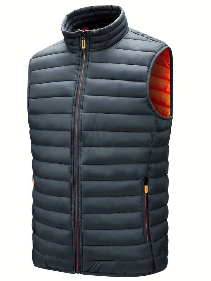 Mens High-Collar Gilet Lightweight Sleeveless Vest