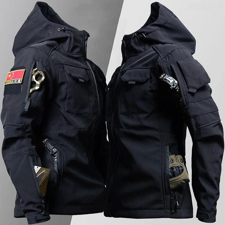 Mens Waterproof Hoodie Jacket Military Style
