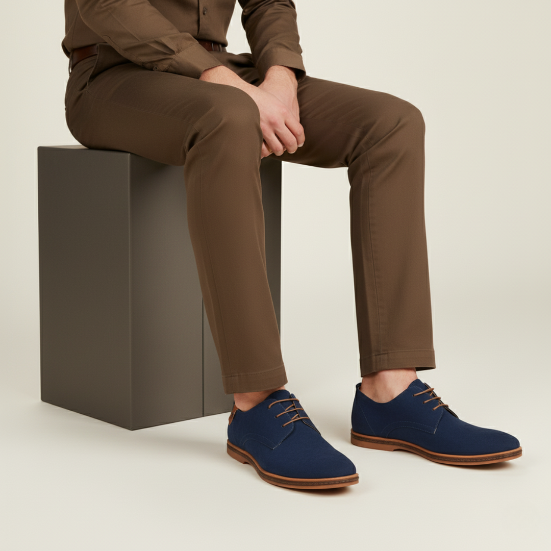 Mens Derby Shoes Suede Classic Style