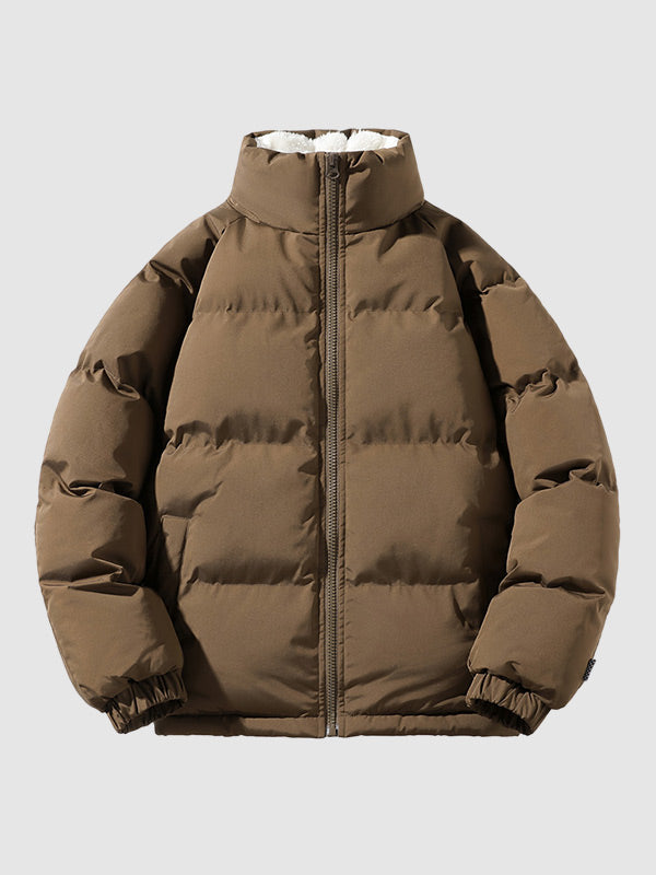 Mens Puffer Jacket Fleece Lined Oversized Fit