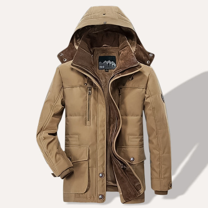 Mens Insulated Parka Coat Warm Fit