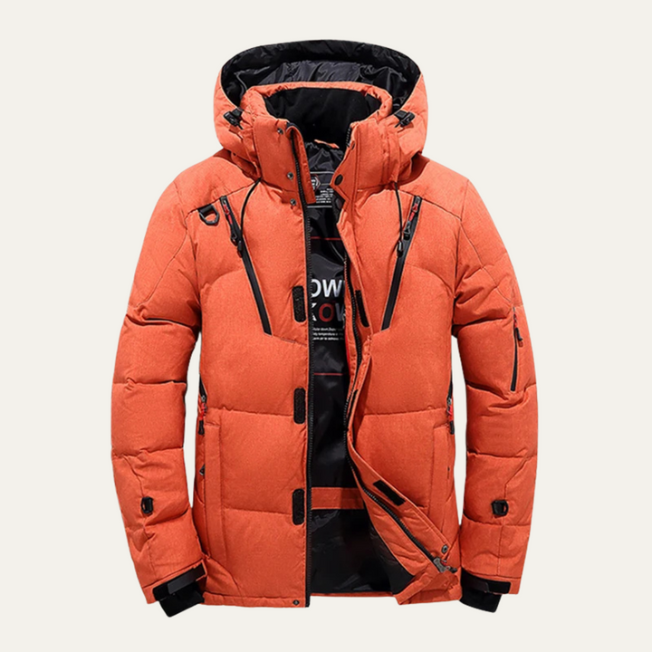 Mens Insulated Winter Parka Jacket with Hood