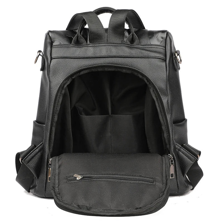 Womens Backpack Soft Leather Anti-Theft Design