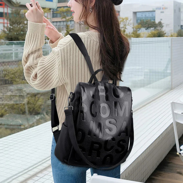 Womens Backpack Soft Leather Anti-Theft Design