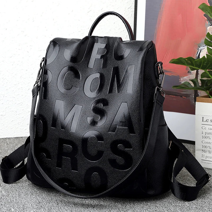 Womens Backpack Soft Leather Anti-Theft Design - BritishMode