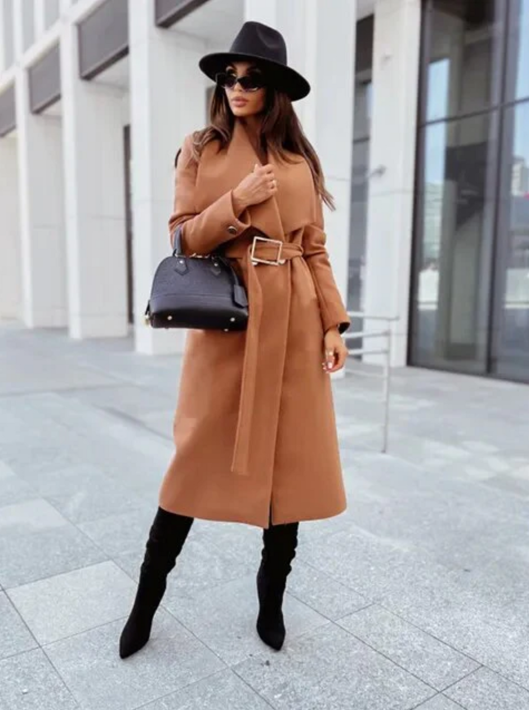 Womens Trench Coat Water Repellent Classic Fit with Belt - BritishMode