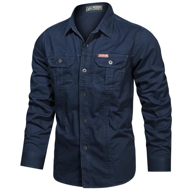 Mens Cargo Shirt Casual Fit
