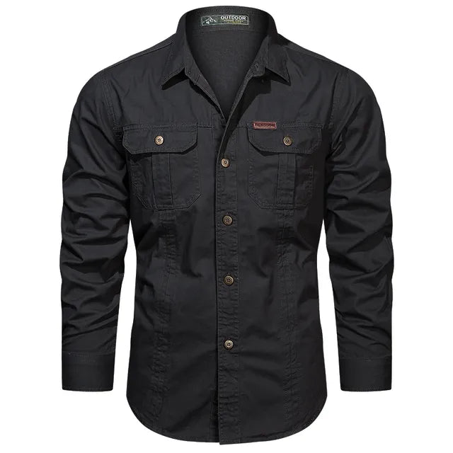 Mens Cargo Shirt Casual Fit