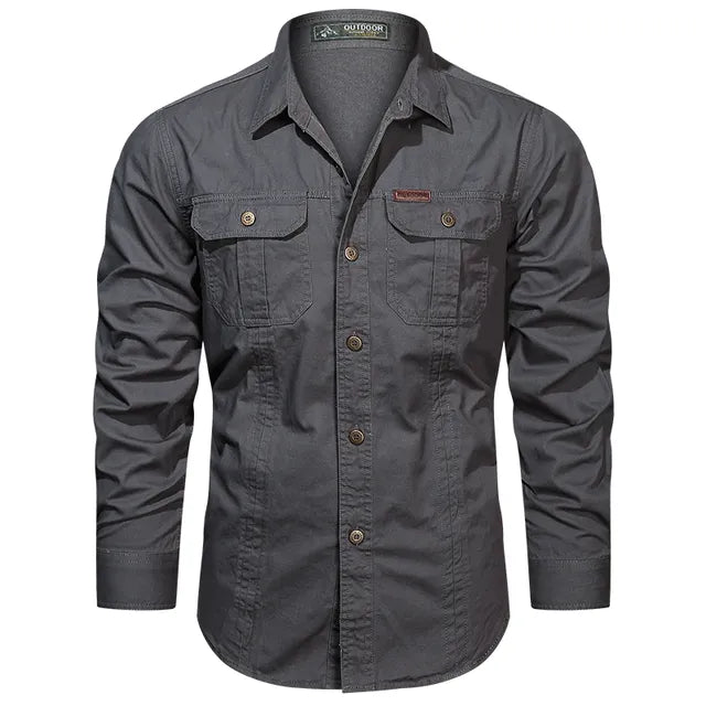 Mens Cargo Shirt Casual Fit