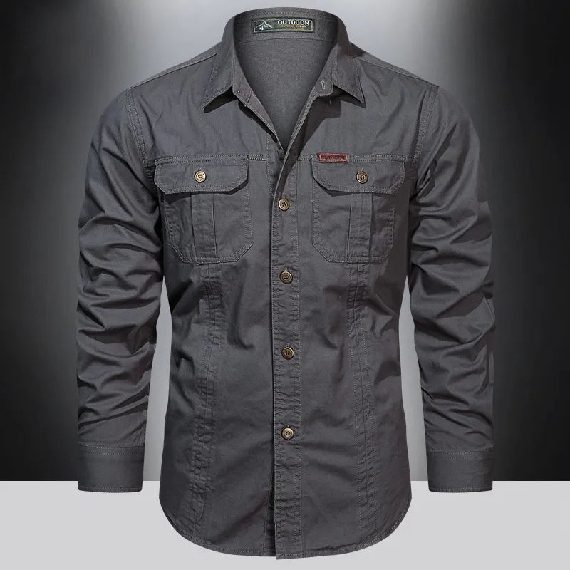 Mens Cargo Shirt Casual Fit