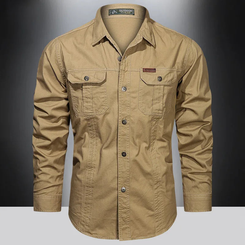 Mens Cargo Shirt Casual Fit