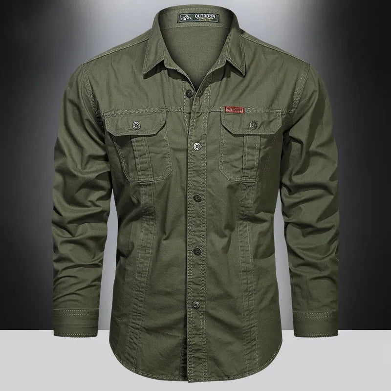 Mens Cargo Shirt Casual Fit