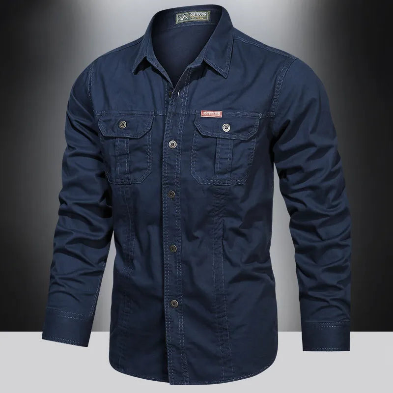Mens Cargo Shirt Casual Fit