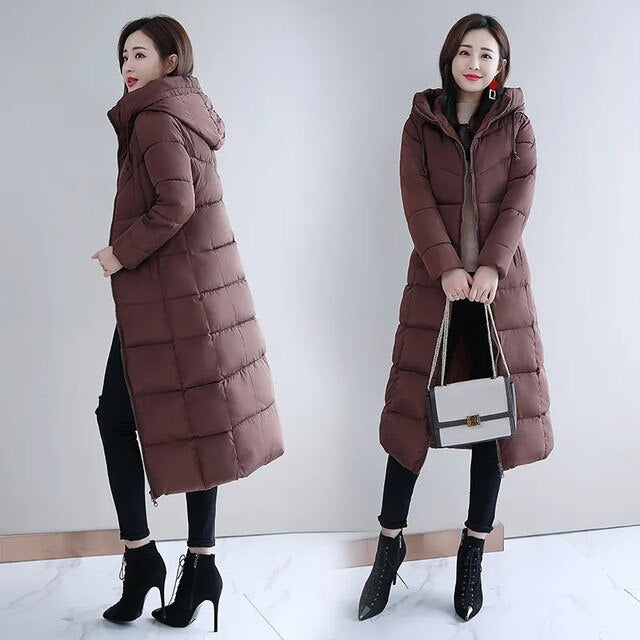 Womens Down Parka Coat Insulated Warm Fit - BritishMode