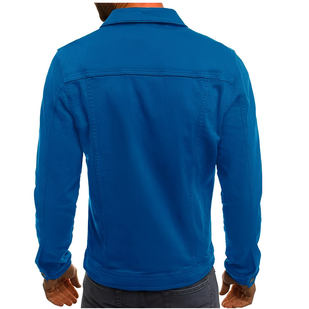 Mens Denim Jacket Lightweight Relaxed Fit