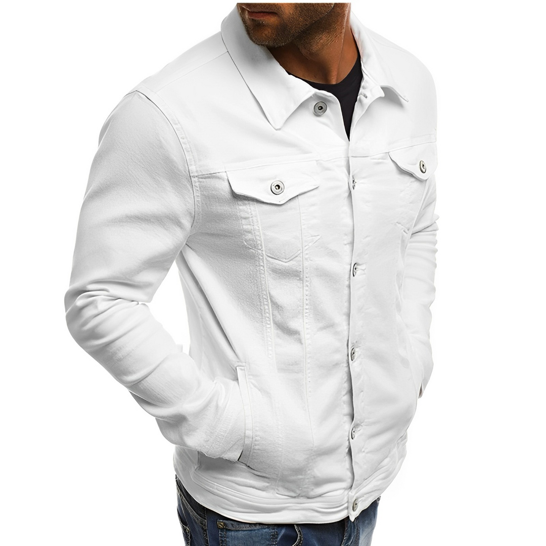 Mens Denim Jacket Lightweight Relaxed Fit