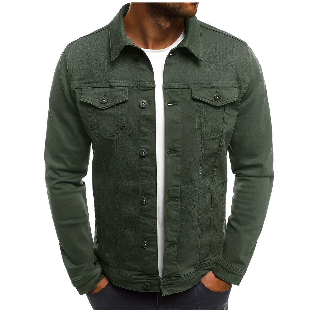 Mens Denim Jacket Lightweight Relaxed Fit
