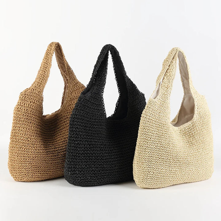 Womens Woven Rattan Bag Casual Style - BritishMode