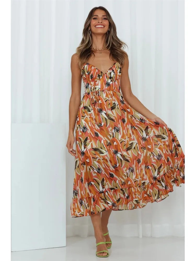 Womens Knee-Length Classic Dress