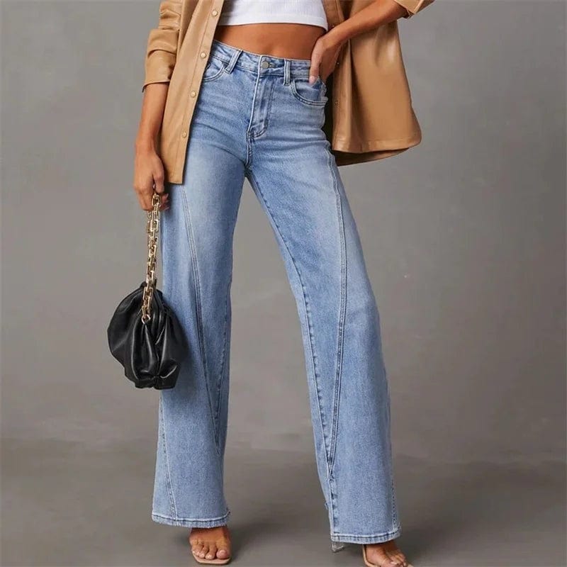 Womens Flared Denim Jeans Comfortable Fit