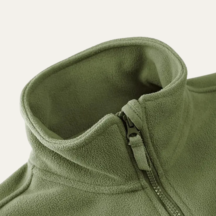 Mens Tactical Fleece Jacket Warm with Zipper Pockets