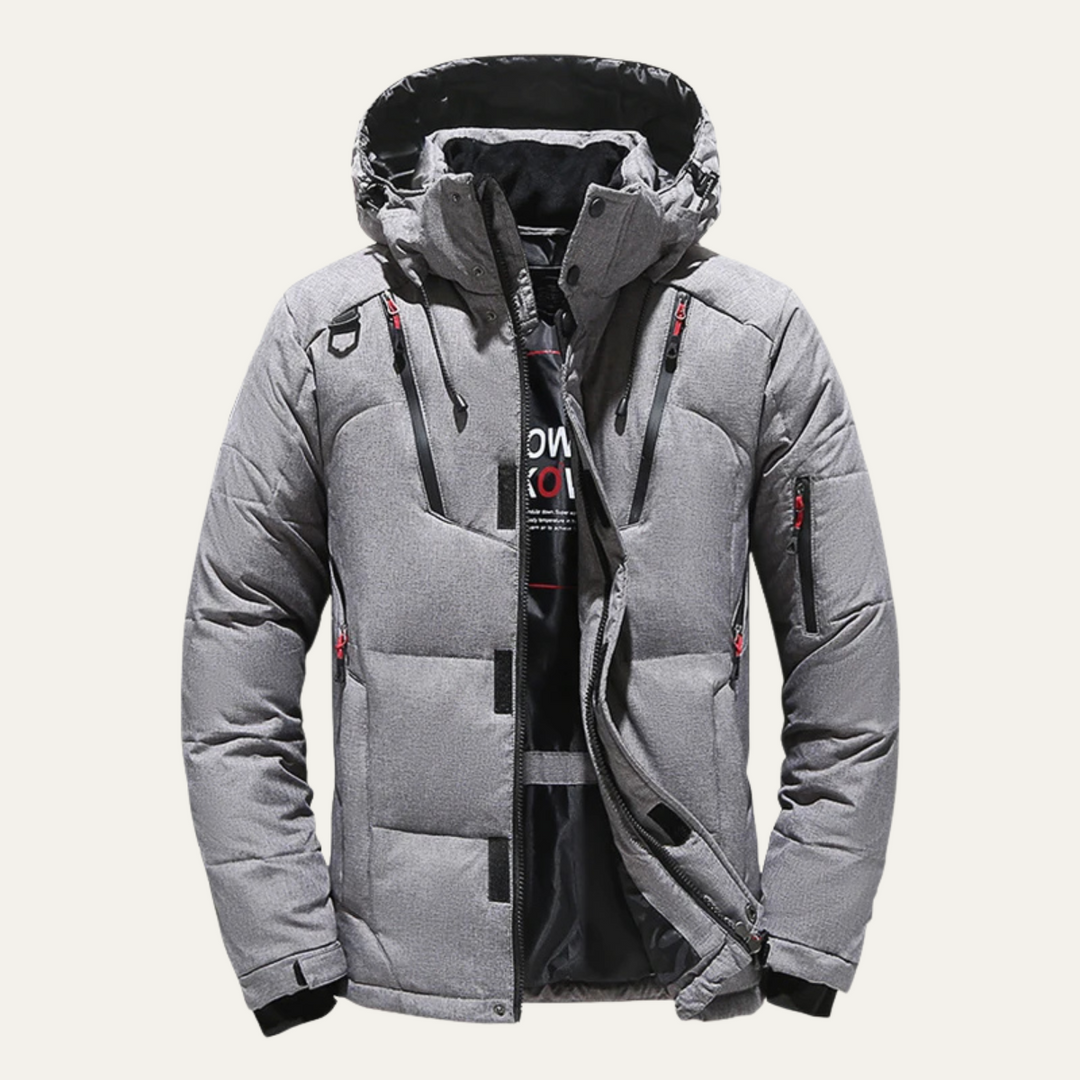 Mens Insulated Winter Parka Jacket with Hood