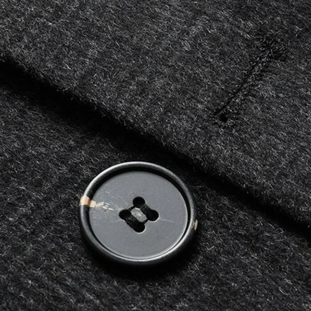 Mens Mid-Length Wool Down Overcoat Winter Style
