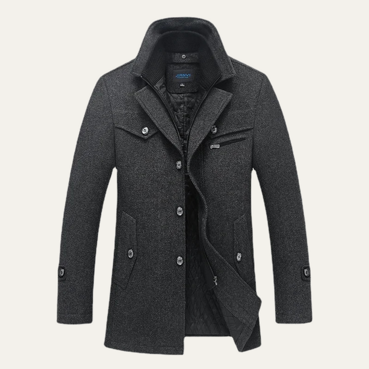 Mens Wool Blend Winter Coat Smart Casual Fit