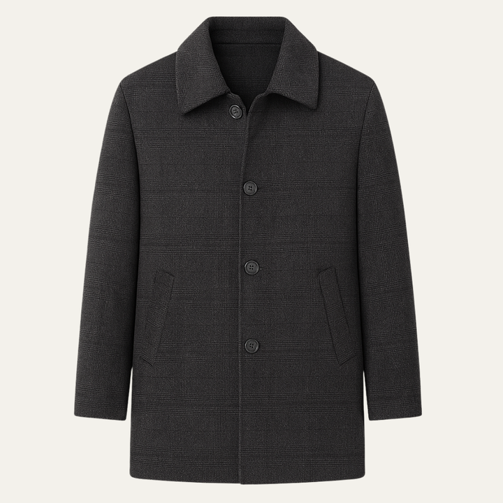 Mens Mid-Length Wool Down Overcoat Winter Style - BritishMode