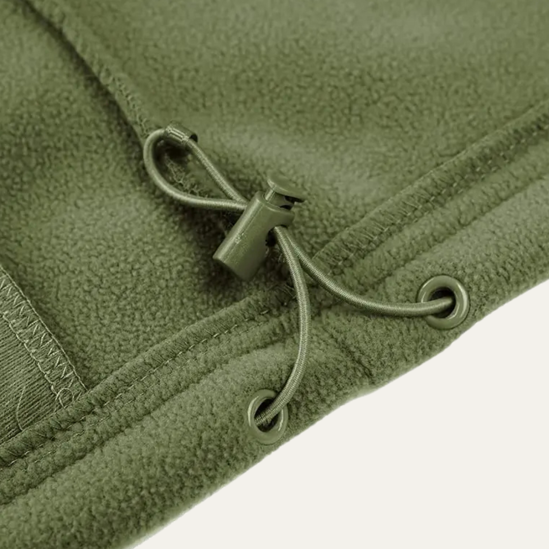 Mens Tactical Fleece Jacket Warm with Zipper Pockets