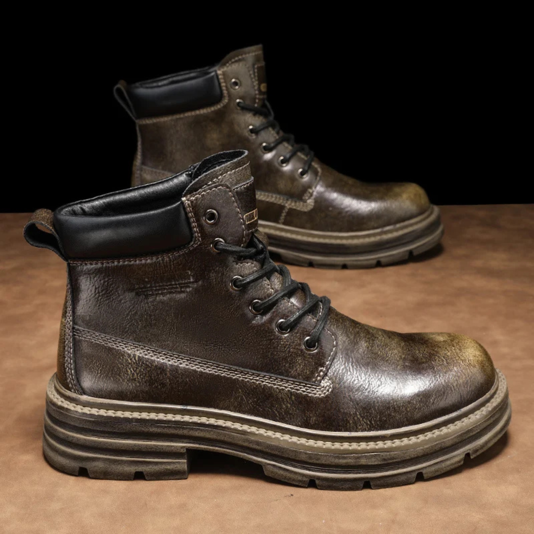 Mens Leather Work Boots Durable