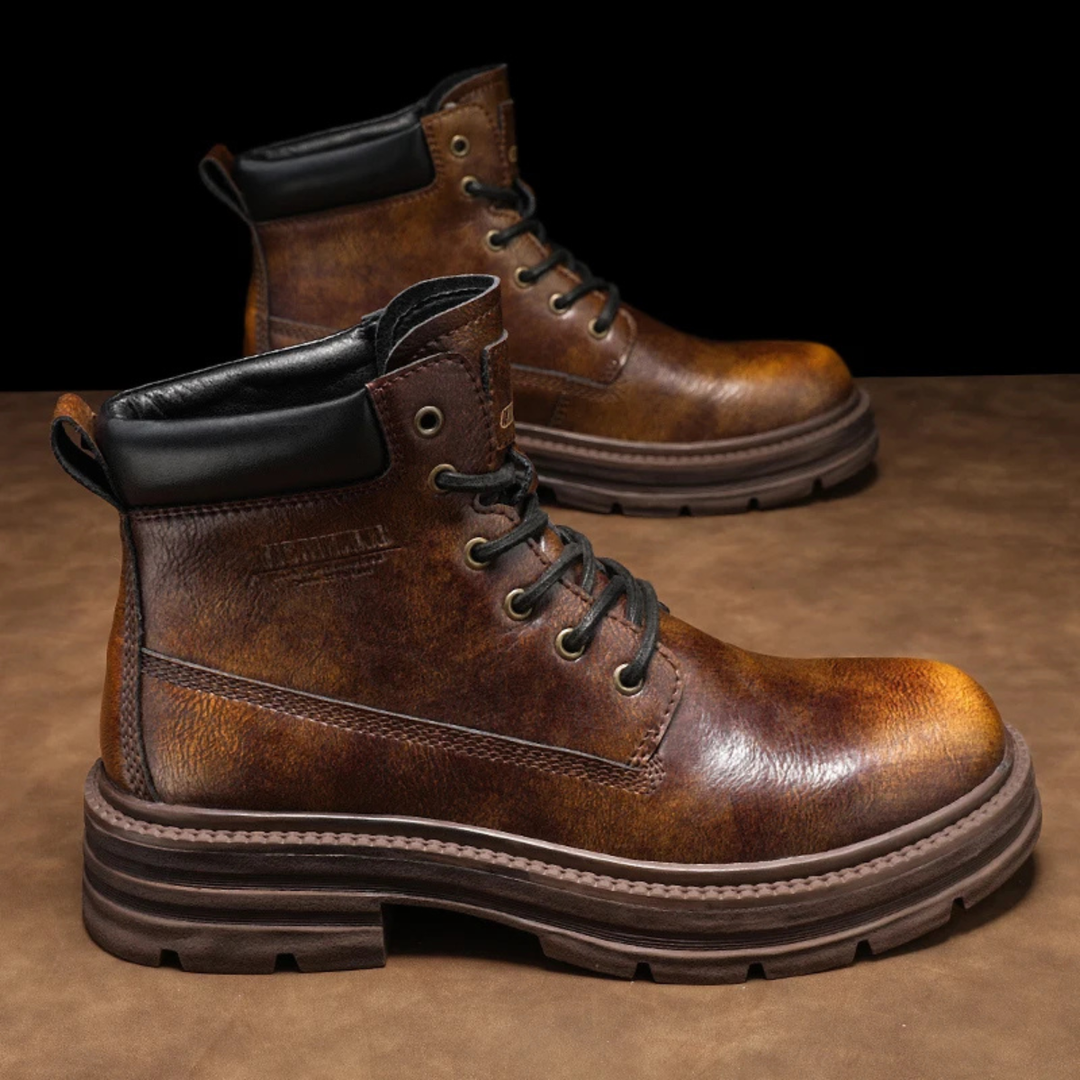 Mens Leather Work Boots Durable