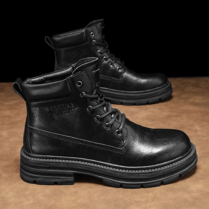 Mens Leather Work Boots Durable - BritishMode