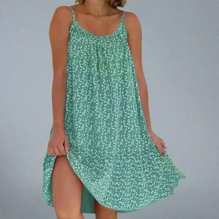 Womens Sundress Floral Pattern Sleeveless Fit