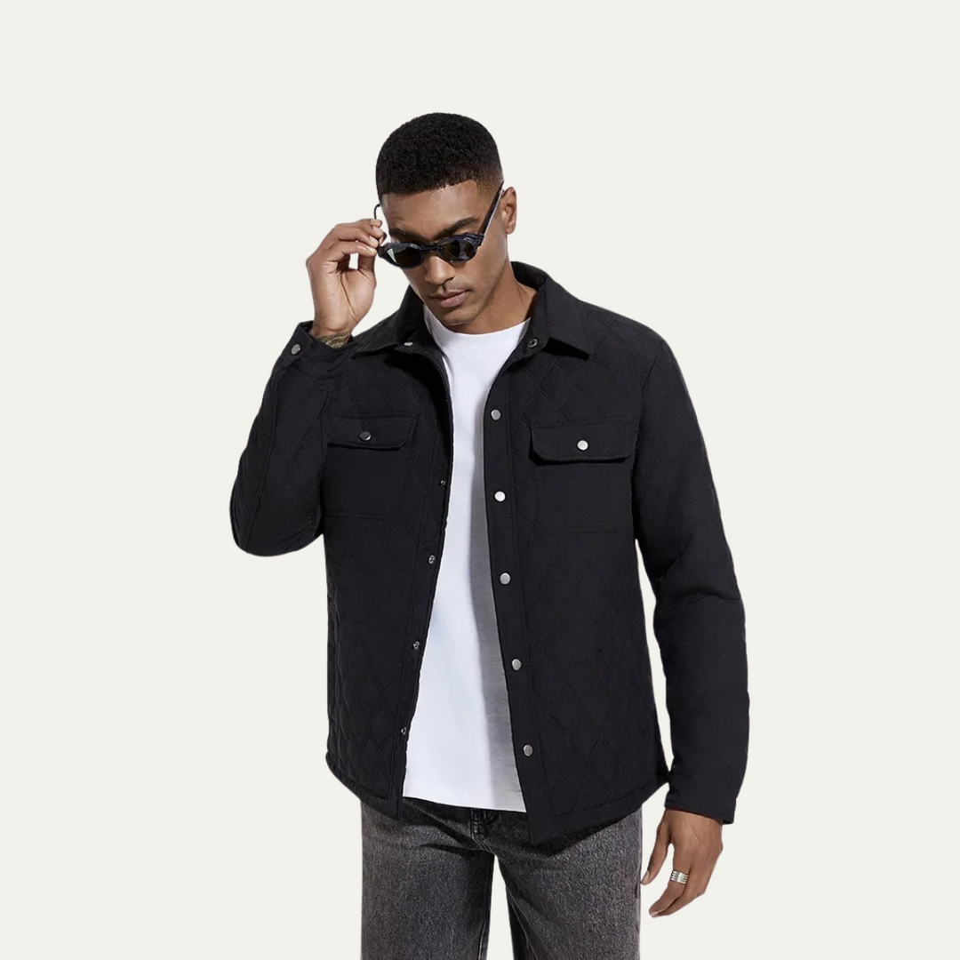 Mens Quilted Jacket Lightweight Casual Fit