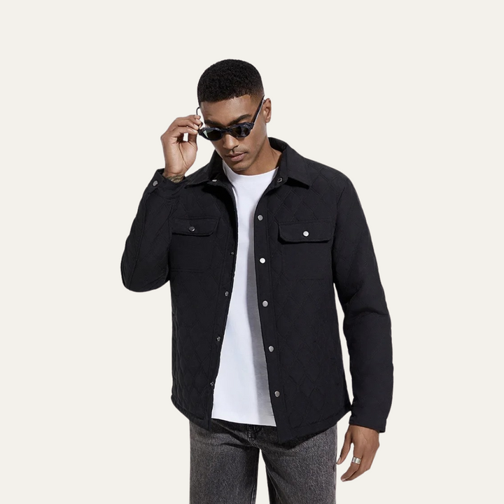 Mens Quilted Jacket Lightweight Casual Fit